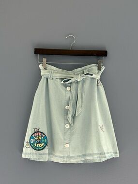 NWT Disney Cinderella skirt with paper bag style waist - Button-Front A-Line.
